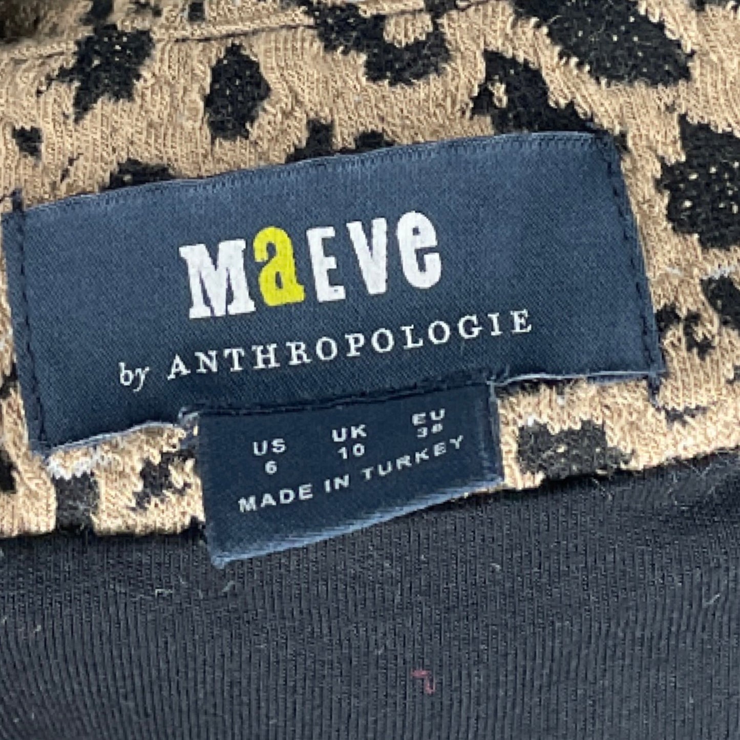 Vestido Maeve Anthropologie Animal Print Marrón - Talla S