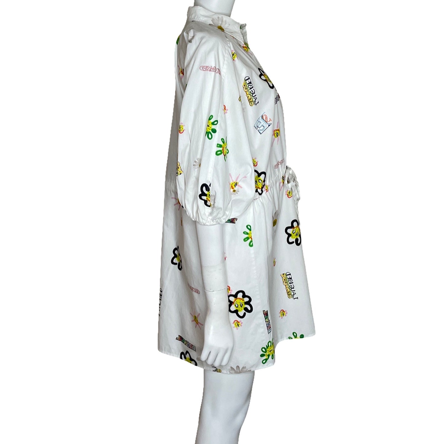 Vestido Desigual Estampado Blanco-Talla L