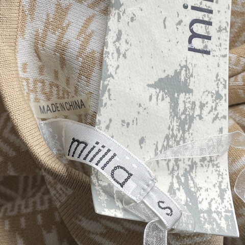 Vestido Miilla Mini Estampado Beige-Talla S