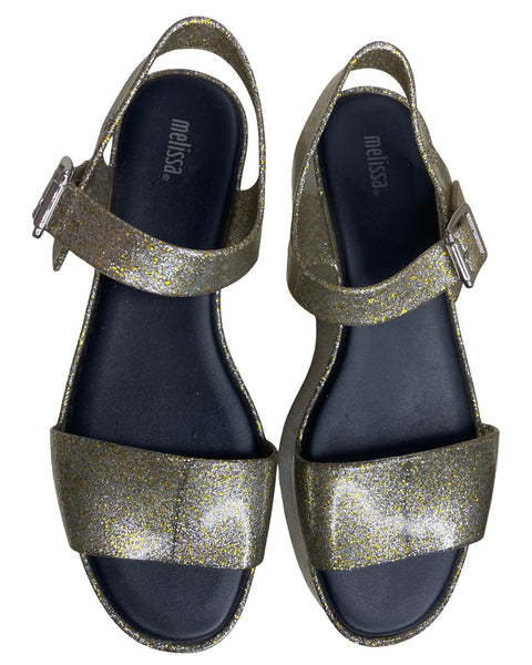 Calzado Melissa Plataforma Brillo Dorado-Talla 8