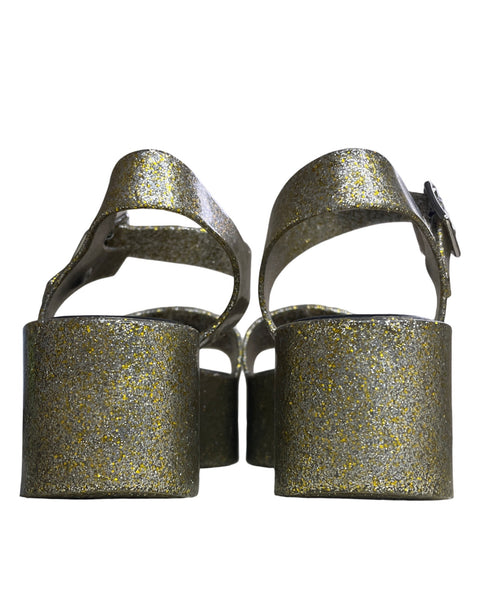 Calzado Melissa Plataforma Brillo Dorado-Talla 8