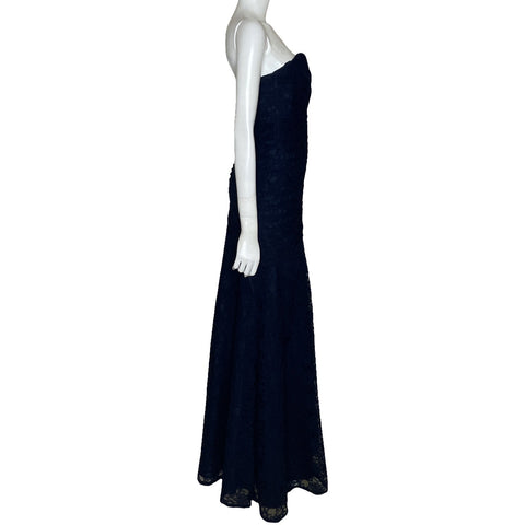Vestido Morille By Madeline Gardner Encaje
Drapeado Azul-Talla 8