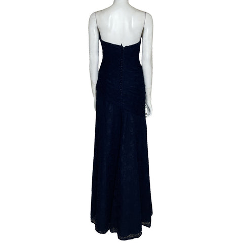 Vestido Morille By Madeline Gardner Encaje
Drapeado Azul-Talla 8