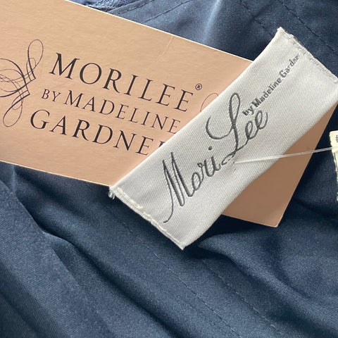 Vestido Morille By Madeline Gardner Encaje
Drapeado Azul-Talla 8