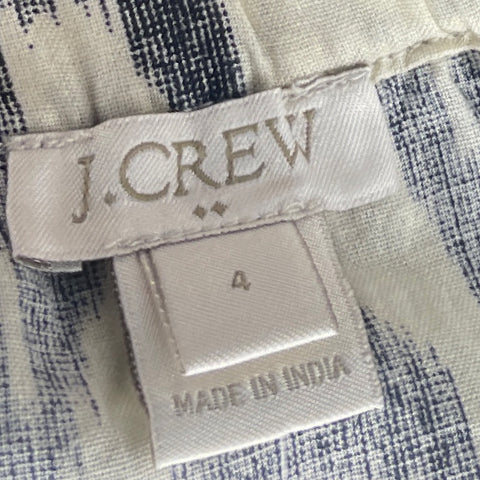 Blusa J.Crew Tiras Estampado Beige - Talla 4