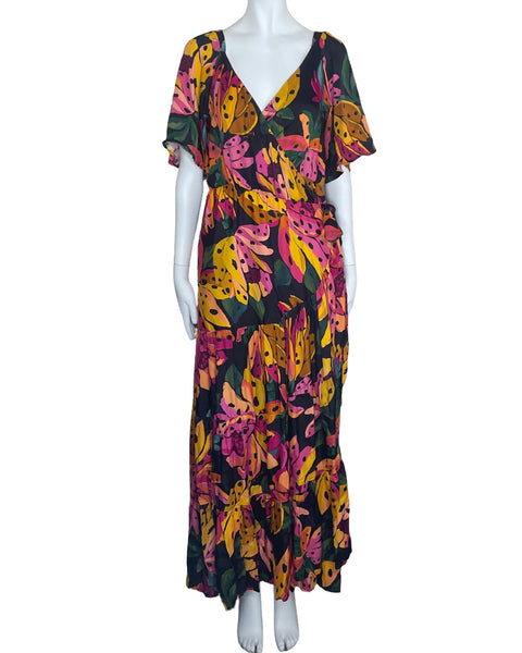 Vestido Farm Rio Estampado Banano Amarillo-Talla G