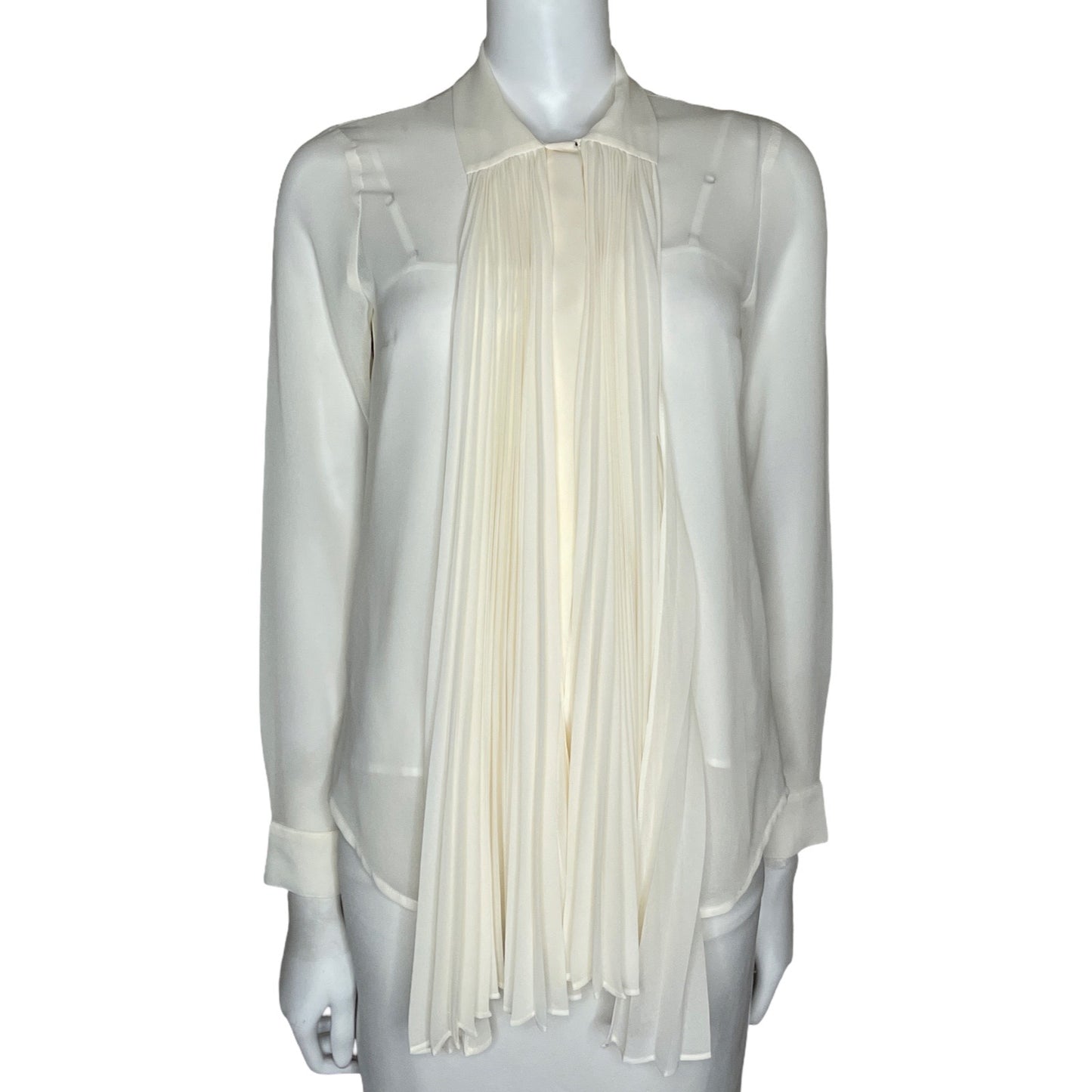 Camisa Michael Kors Plisado Blanco-Talla U