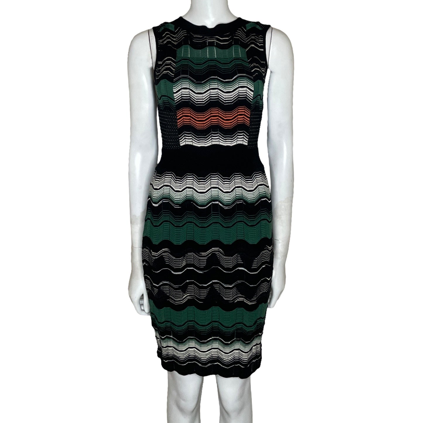 Vestido Missoni Estampado Zigzag Negro-Talla U