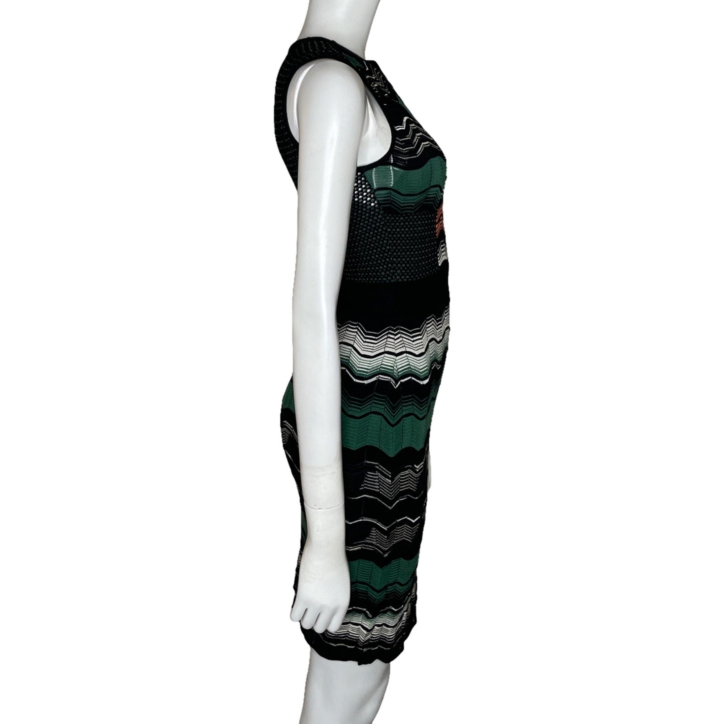 Vestido Missoni Estampado Zigzag Negro-Talla U