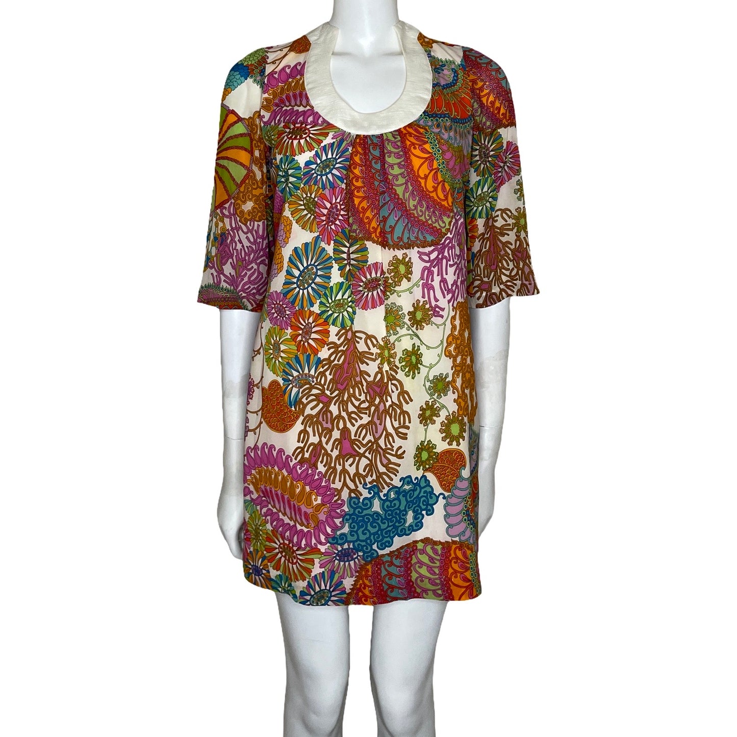 Túnica Trina Turk Estampada Blanco-Talla U