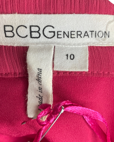 Falda BCBG Vuelos Rosado-Talla 10