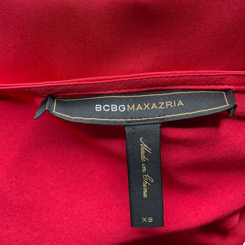 Vestido BCBG Escote V Rojo-Talla XS