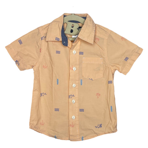 Camisa Oshkosh Dibujos Naranja - Talla 2