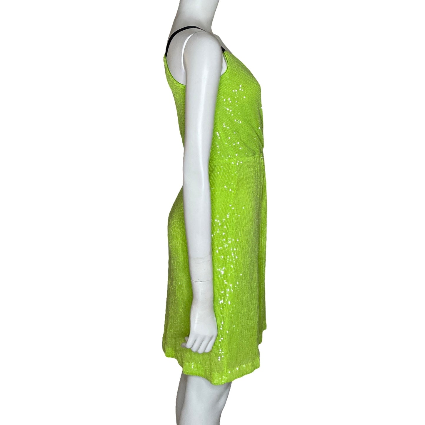 Vestido Liu Jo Lentejuelas Verde-Talla XS
