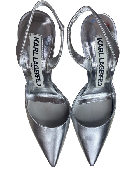 Calzado Karl Lagerfeld Pedreria Plateado-Talla 9.5