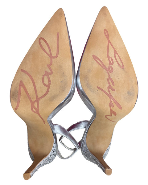 Calzado Karl Lagerfeld Pedreria Plateado-Talla 9.5