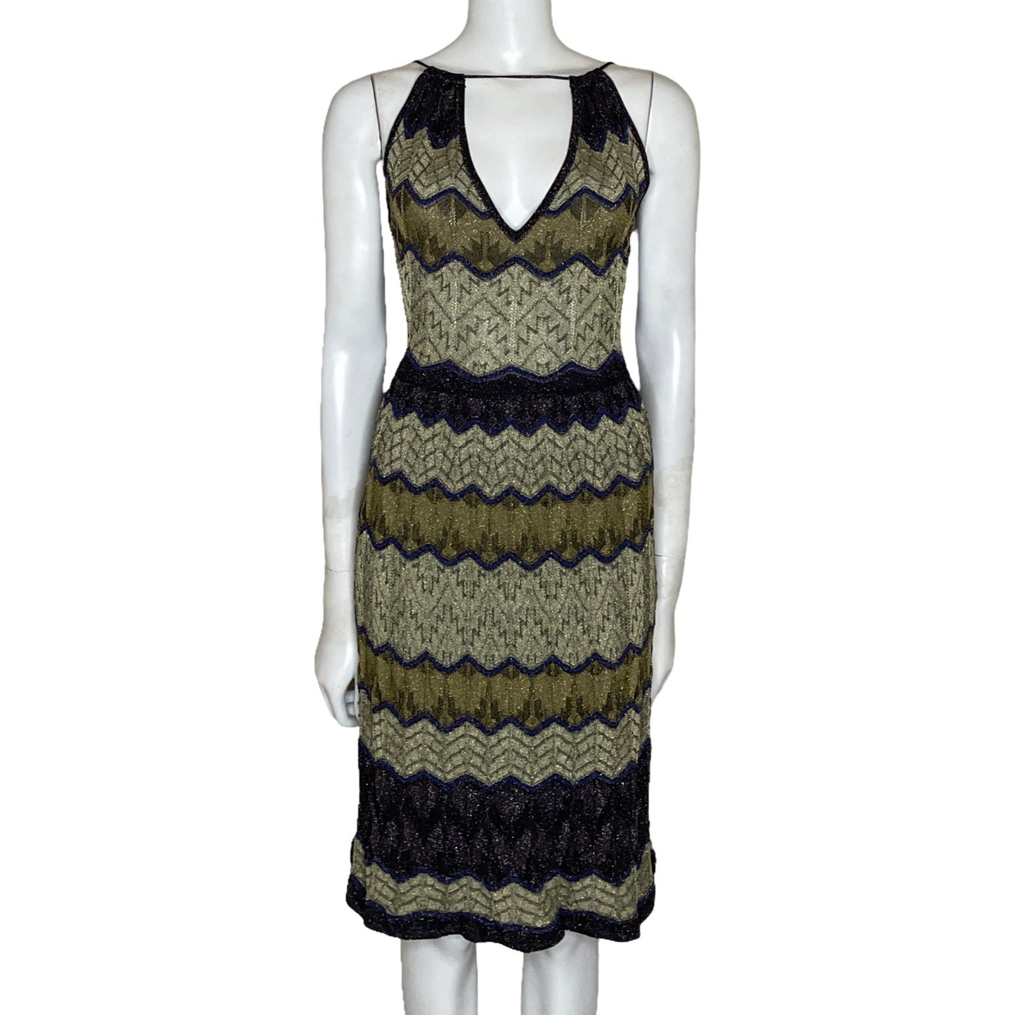 Vestido Missoni Midi Dorado-Talla 38