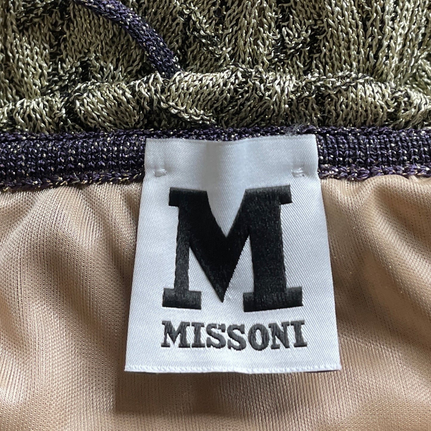Vestido Missoni Midi Dorado-Talla 38