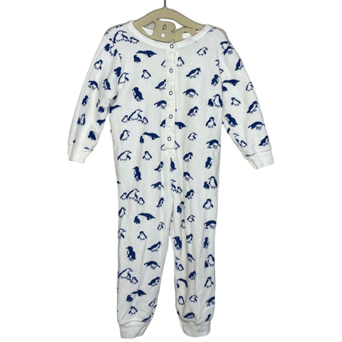 Mameluco Petit Bateau Pinguineos Blanco - Talla 2