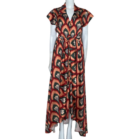 Vestido Olga Lucia Cortes Estampado Naranja-Talla
S