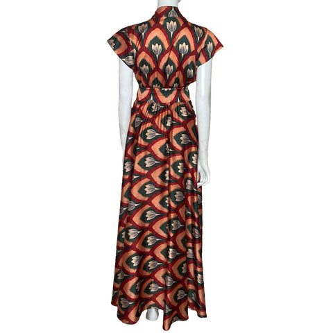 Vestido Olga Lucia Cortes Estampado Naranja-Talla
S