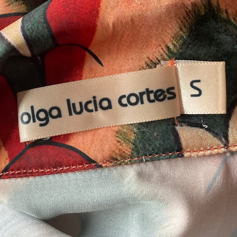 Vestido Olga Lucia Cortes Estampado Naranja-Talla
S