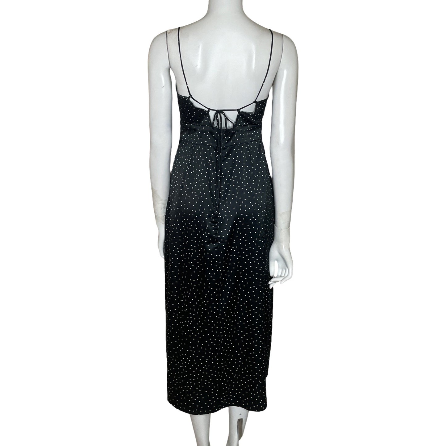 Vestido Zara Puntos Negro-Talla M