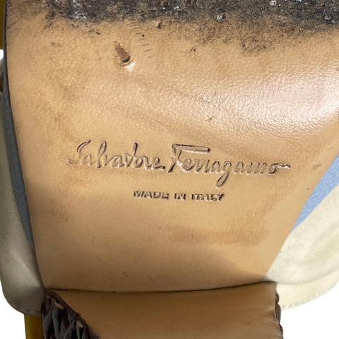 * Sandalias Salvatore Ferragamo Plataforma Amarillo-Talla 38.5