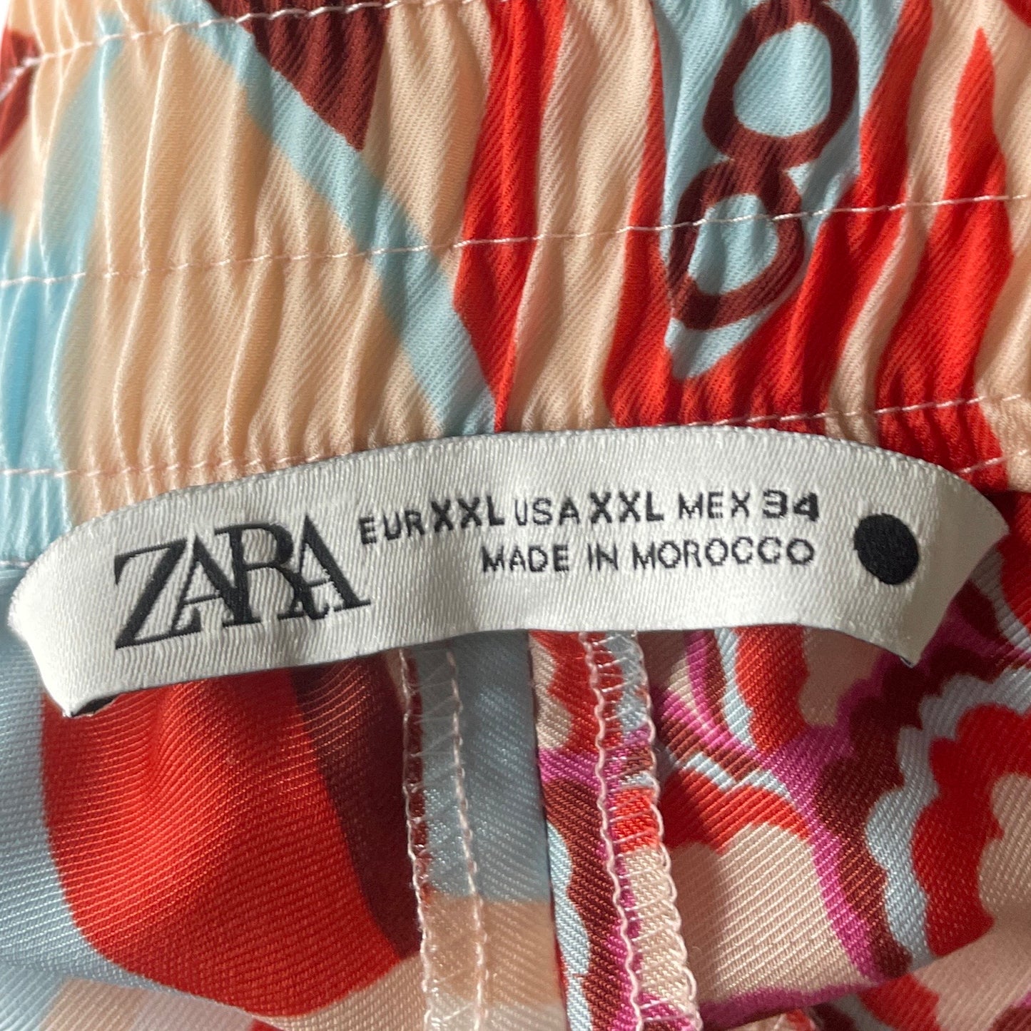 Set Zara Fluido Estampado Beige-Talla XXL