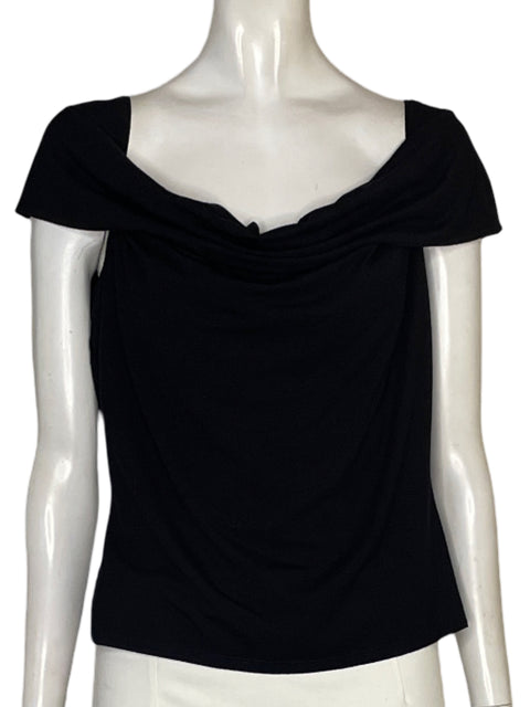 Blusa Reformation Hombros Descubiertos Fluido Negro - Talla XL