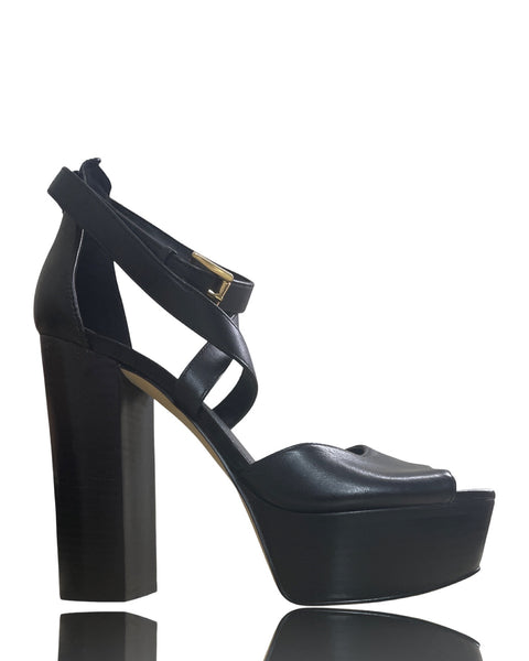 Calzado Michael Kors Plataforma Correa Negro-Talla 7.5