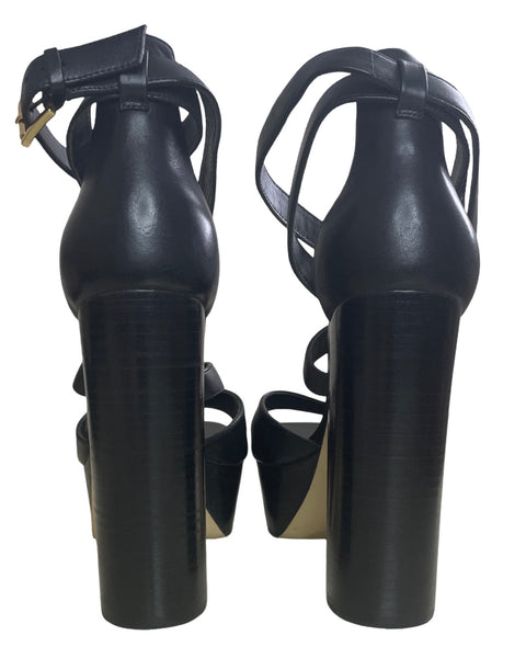 Calzado Michael Kors Plataforma Correa Negro-Talla 7.5