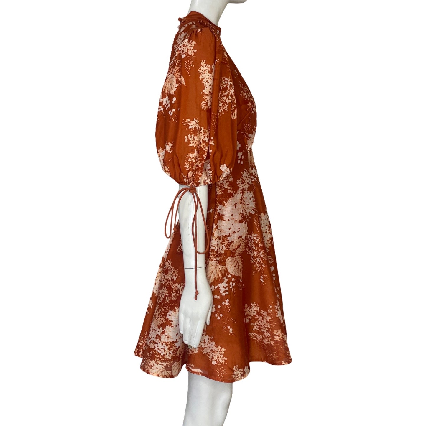 Vestido Asos Mangas Abullonadas Naranja - Talla 2