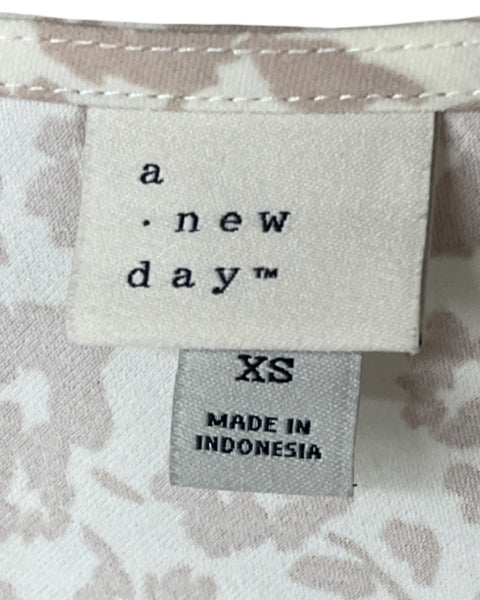 Vestido A. New Day Floral Beige-Talla XS
