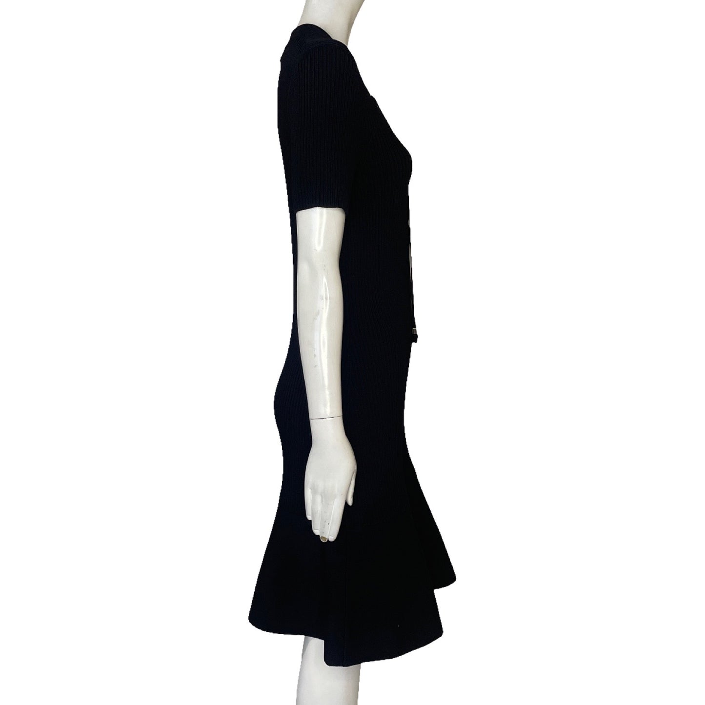 Vestido Michael Kors Acanalado Negro - Talla M