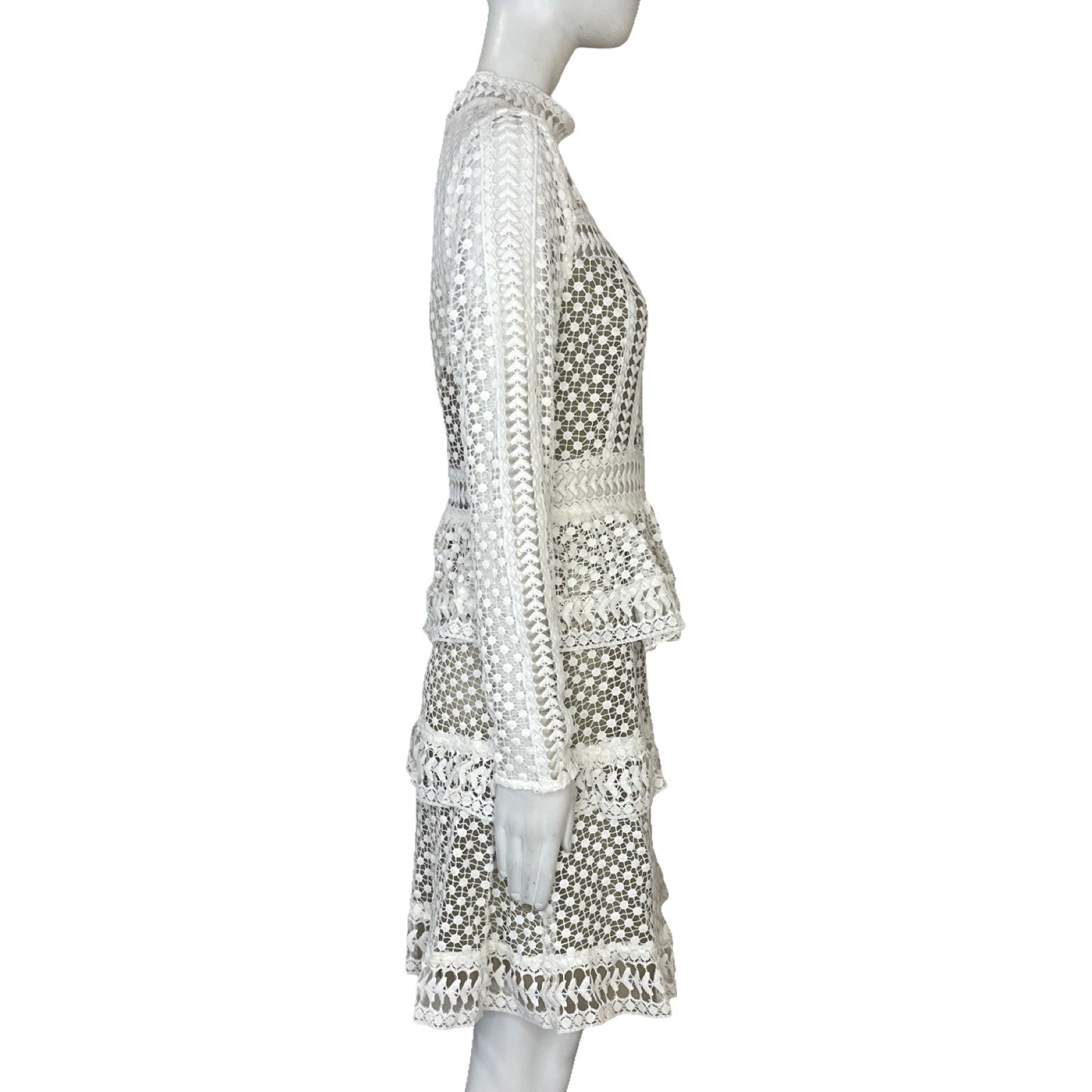 Vestido The Moon Encaje Mangas Larga Blanco - Talla S