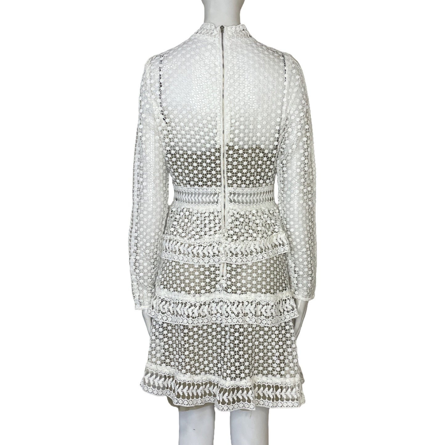Vestido The Moon Encaje Mangas Larga Blanco - Talla S