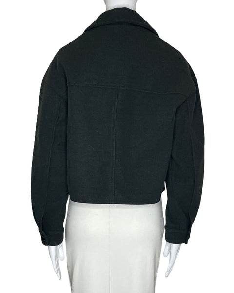 Chaqueta Zara Corta Verde-Talla XS