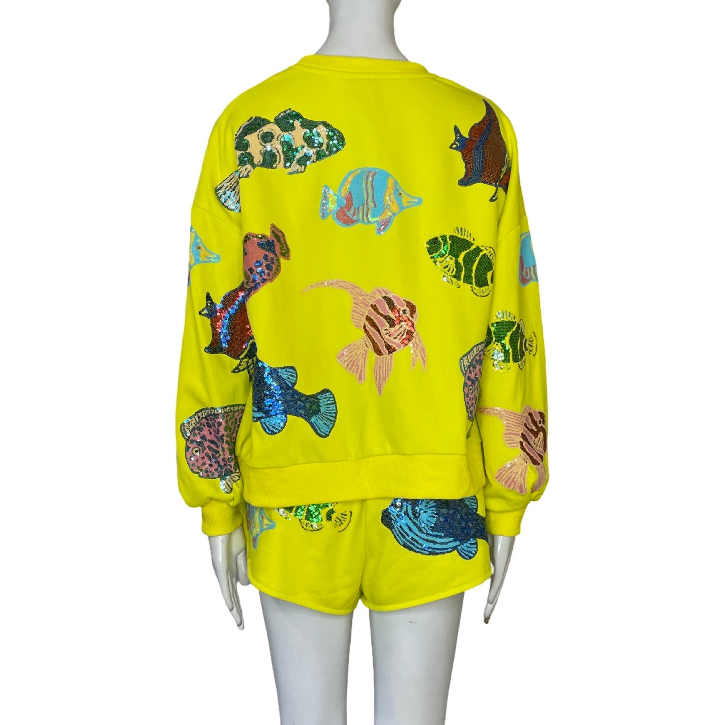 Set Queen Of Sparkles Sweater + Short Peces Amarillo - Talla XS
