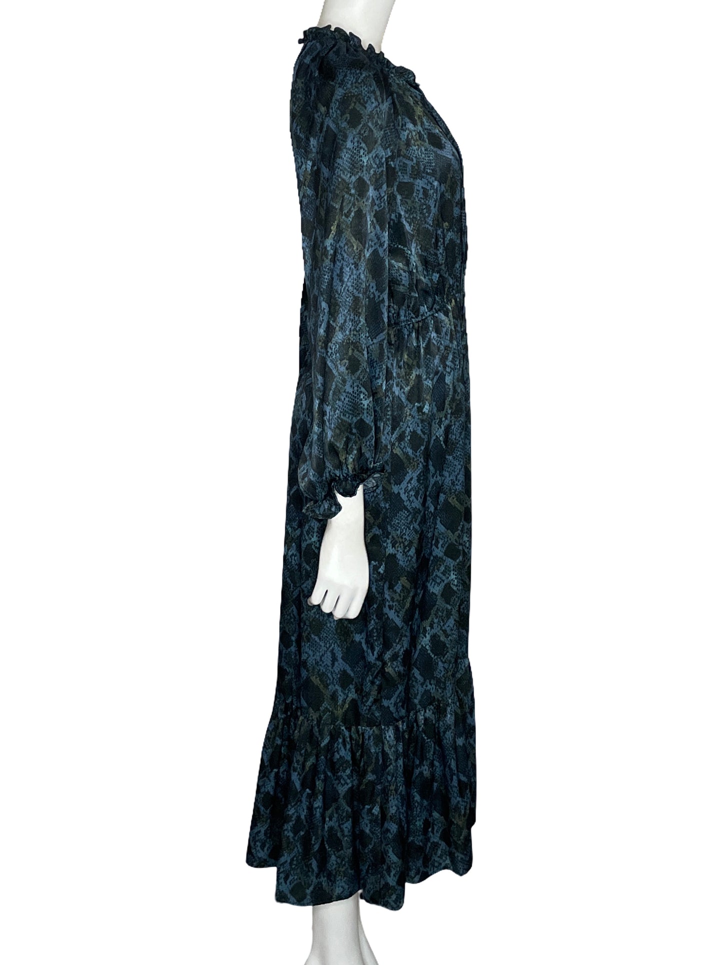 Vestido Zara Animal Print Negro-Talla M