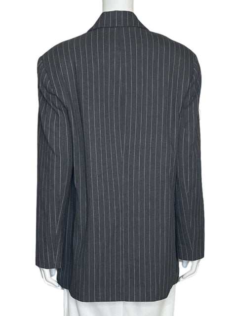 Blazer Zara Tweed Pata de Gallo Negro-Talla L