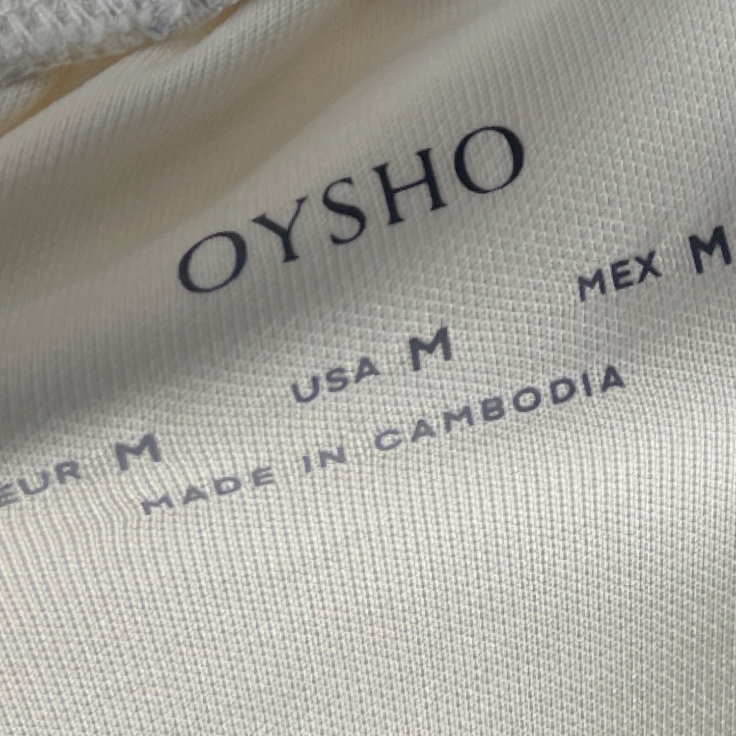 Set Oysho Sudadera + Short Blanco - Talla S