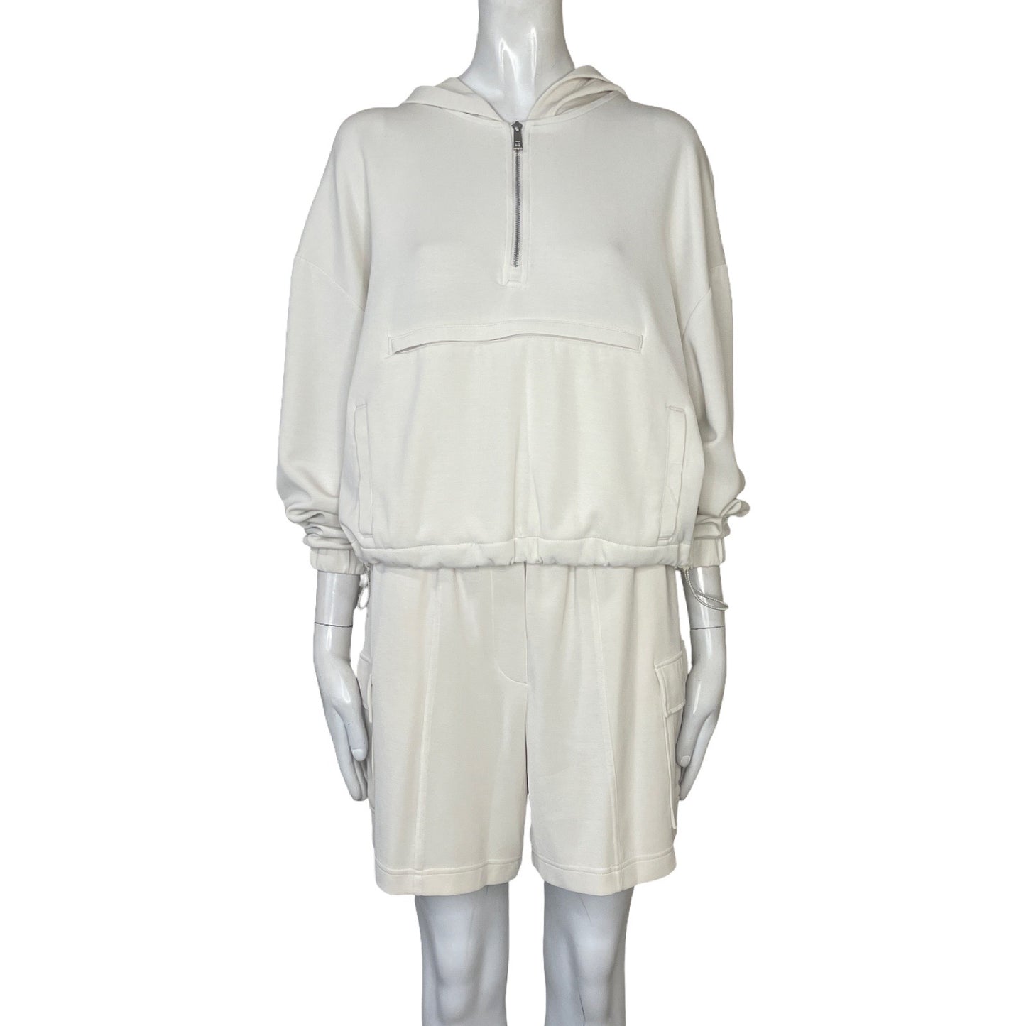 Set Oysho Sudadera + Short Blanco - Talla S