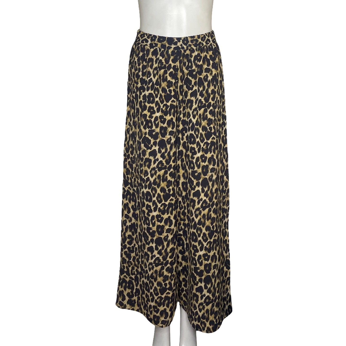 Pantalón Zara Elastico Leopardo Marrón - Talla S