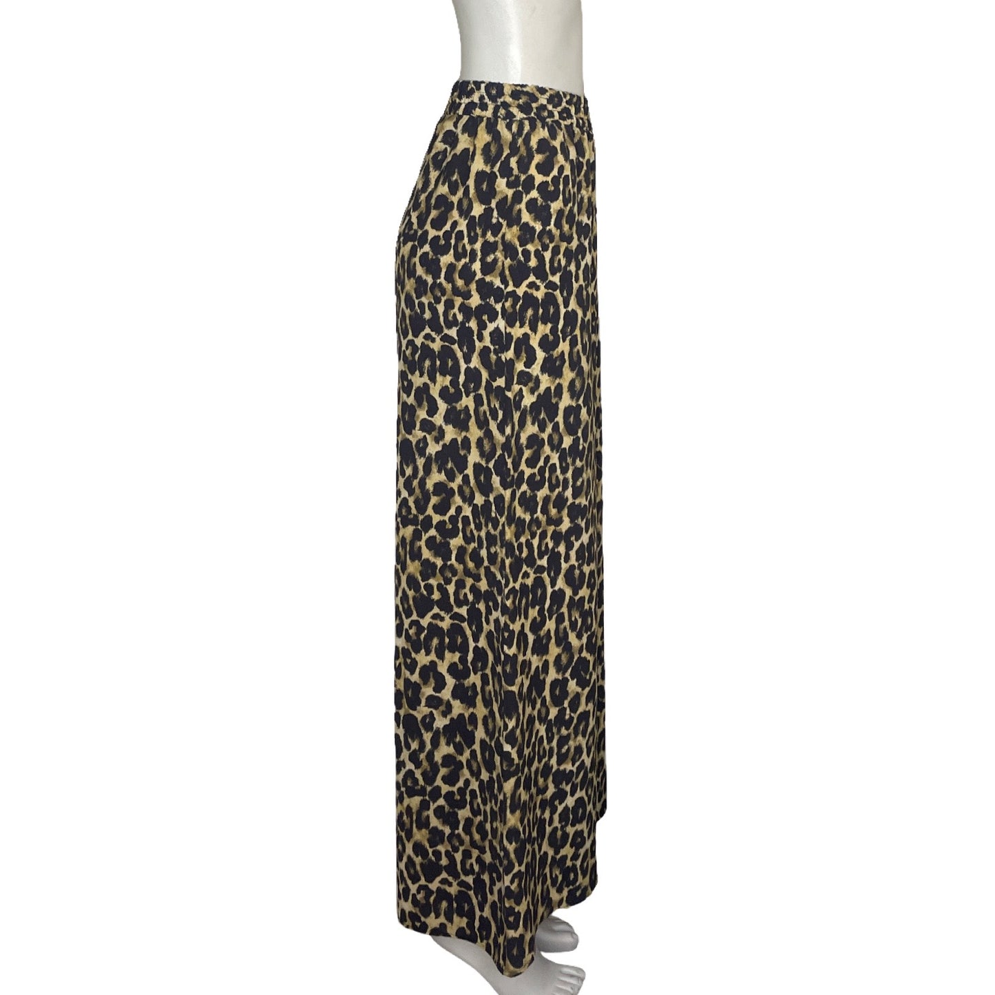 Pantalón Zara Elastico Leopardo Marrón - Talla S