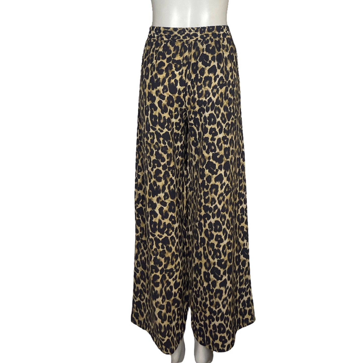 Pantalón Zara Elastico Leopardo Marrón - Talla S