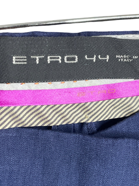 Pantalón Etro Recto Azul-Talla 44