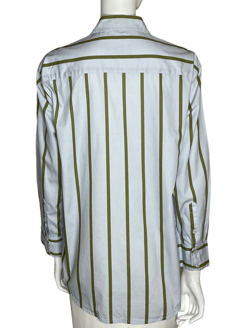 Camisa Renata Lozano Rayas Azul-Talla L