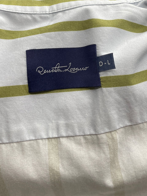 Camisa Renata Lozano Rayas Azul-Talla L