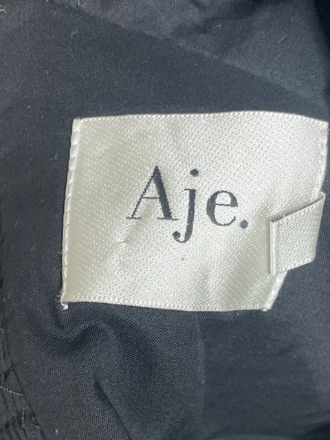 Top Aje Bodice Mangas Puff Negro-Talla 12